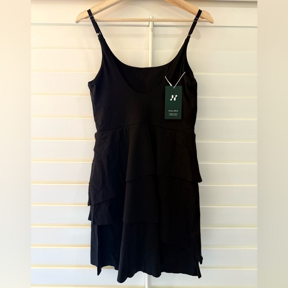 HALARA SoftlyZero Tiered Ruffle Black Spaghetti S… - image 3